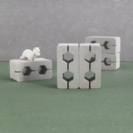 獨家設計【迷你水泥空心磚】方形六入一組