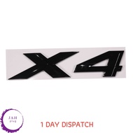 X4 LETTERING REAR BOOT LID TRUNK BADGE EMBLEM FOR BMW XDRIVE SERIES, GLOSS BLACK