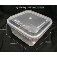 [READY STOCK] SQ 650 Square Disposable Plastic Food Container [ 25sets / 50sets ] SQ650