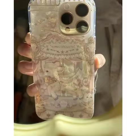 Dreamy Cute Lamb Carousel Phone Case for Tecno Spark Slim 30c 20c 10 Go Camon 40 30 20 itel A60 A70 