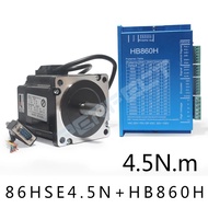 Nema34 Closed Loop Servo motor Motor Kits Closed-Loop Driver HB860H+86HSE4.5N 4.5N.m 102mm motor Hyb
