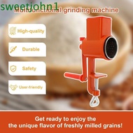 SWEETJOHN Manual Food Grinder, Rustproof Blades Manual Operation Hand Crank Grain Mill, Nut Grinder 