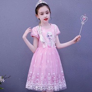 >NB 🌹[1-7 Years] Dress Baby Girl Frozen Princess Elsa Dresses for Kids Long Sleeve Autumn Girl Cloth