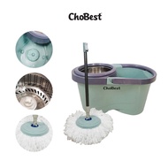 . Chobest Spin Mop CB09 Mop Tool Fiber Fabric Set Mop Bucket Spin Mop Washing And Rinsing Floor Mop