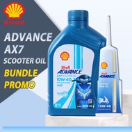 Shell Advance 4-AT AX7 Scooter 10W-40 SYNTHETIC BASED SCOOTER OIL + GEAR OIL 120ml BUNDLE