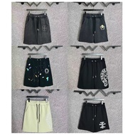 Chrome Hearts Hand-Painted Inkjet Design Loose Casual Pants Five-point Pants Men Women Same Style