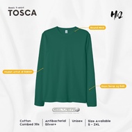 HN2 Antibacterial Plain T-Shirt AdultTOSCA Long Sleeve Premium Cotton Combed 30s SML-XL-XXL Cool Uni