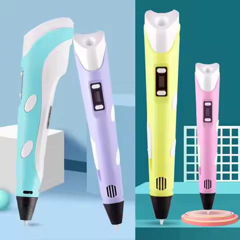 3D Pen, 3D Drawing Printing Pen with LCD Screen Compatible, Birthday Gift Choice : one pen or 25m fi