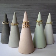 Jewelry Display Stand Display Cone-Shape Jewelry Holder Ring Stand Concrete Marble Ring Holder