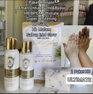 Hb Ultimate Super Whitening Dosis standar BPOM Paket Lengkap (siang+malam+Sabun batang) Imd 100% ORI