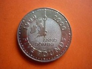 英國硬幣 1999 年 5鎊 千禧年紀念 克朗 紀念幣·古