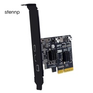 PCI-E X4 to Type-C Expansion Card DP Video Output, USB3.2 10G TYPE-C Port, Monitor Dock Adapter for 