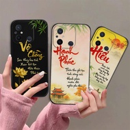 Xiaomi Redmi 12C case with calligraphy meaning peace of mind, fortune, parents