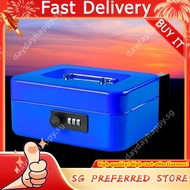 Double Layer Money Storage Box Iron Cash Box Coins And Jewel Deposit Security Cx7v