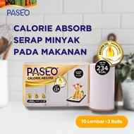 Paseo Tissue Oil Absorbent Cooking Towel roll White Emboss 70 Sheets x 3 Rolls