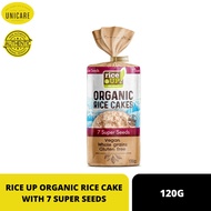 RICE UP GLUTEN FREE ORGANIC RICE CAKE WITH 7 SUPER SEEDS 120G