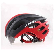 Java cycling helmet road mountain bike female male pneumatic glasses breaking wind helmet integrated