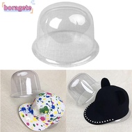 BORAGETE Baseball Hat Display Rack, 50-57cm Brimless Cap Bucket Hat Storage ,  Inner Support Transpa