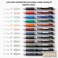 Pentel Ballpoint Pen Gel Ink EnerGel Retractable 0.7mm BL77-12 12 Colors