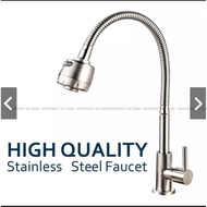 9212 SUS 304 Stainless steel flexible kitchen sink tap faucet