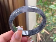 冰種 天然翡翠 緬甸 A玉 玉鐲 • 冰種紫烏雞翡翠福鐲