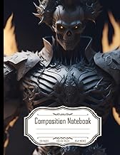 Composition Notebook College Ruled: 3D Octane Render with Metal Gear and Skull, Cyberpunk Body Theme