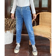 Thrifted Embroidered Mom Jeans