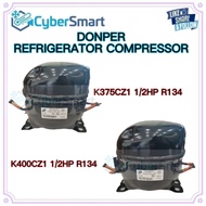 DONPER Refrigerator Compressor K375 1/2HP R134a Replacement For (AE2415Y) / K400 1/2HP R134a Replace