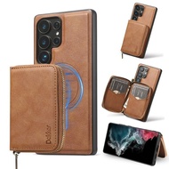 Pu Leather With Lychee Grain MagSafe Wallet Case For Samsung A57 A56 A55 A37 A36 A35 A34 A25 A24 A16