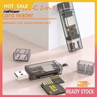 SF  High-speed Card Reader Portable Card Reader High-speed Usb Type-c Card Reader for Sd and Tf Cards Stable Data Transfer