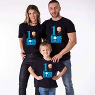 Lz Boss Baby Birthday Theme Family Tshirt Cartoon Boss Baby number 1 2 3  Print Children Tops Daddy 