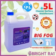 5L Multi-Surface Disinfectant Sanitizer KKM Approve for FOG Machine / Nano Spray/Cold Mist Spray Gun/Normal Spray