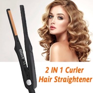 ✵✹∋ Mini Hair Straightener Small Flat Iron for Short Hair Ceramic Tourmaline Mini Hair Straightener Curler Beard Straightening Iron