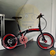 Fnhon Tornado 20” • 10 Gears Shimano Matte Black • Hydraulic Brake  Foldable Foldie Bicycle Bike Folding Dahon Tern