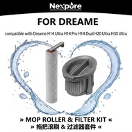 Roller Brush + HEPA Filter Replacement For Dreame H14 Ultra H14 Pro H14 Dual H20 Ultra H30 Ultra, Hi