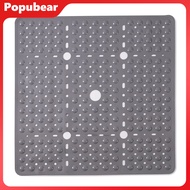 Bathroom Mat Quick Drain Fast Drying Suction Cup Design PVC 69x69cm Bathtub Floor Anti-slip Pad Show