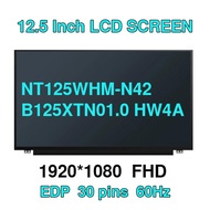 12.5 Inch Laptop LCD Screen NT125WHM-N42 B125XTN01.0 HW4A For DELL Latitude 5280 5290 7280 7290 02HY