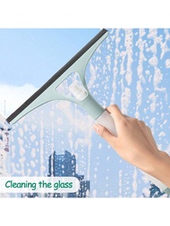 1入組家用玻璃清潔工具,適用於鏡子清洗,配備噴霧瓶、水刮板、矽膠刮板,適用於廚房、浴室和客廳的專業清潔,水噴刷,刮板