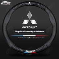 Mitsubishi Attrage Luxury Leather Carbon Fiber Steering Wheel Cover Comfortable and Non-slip Car Int