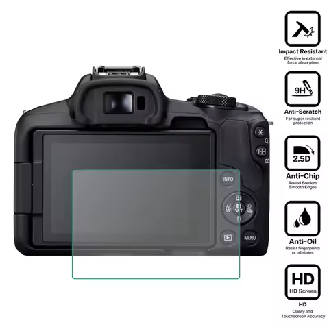 9H Scratch-Proof LCD Screen Protector Tempered Glass Film for Canon EOS 100D 200D 200DII MK2 250D G7