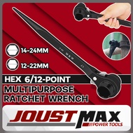 12MM - 24MM Double Ratchet Scaffold Wrench Multipurpose Double Head Spanner Socket 6 Point 12 Point 