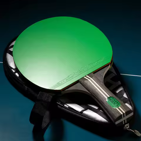 HUIESON 5 Stars Colorful Table Tennis Racket Set with Carry Bag Ready-to-Play Ping Pong Bat Paddle f