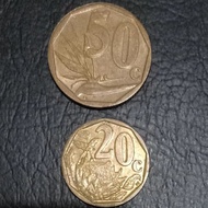 koin Afrika 20cent dan 50cent