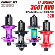 NanLio X360 Bicycle Hubs 32 Holes 8 Pawls 360 Gears Loud Noise Hub Sealed Lubricated Bearings Rear H