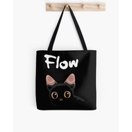 Flow Movie Cat Flow Tote Bag Black