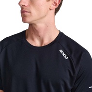 2XU Mens Aero Mens Performance T Shirt (Black/Silver) - Sports Direct
