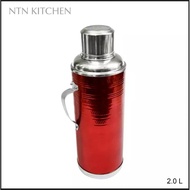 Traditional Vacuum Flask (Red) (1.2L / 2.0L) /Thermos Air Panas /Flask Air Panas /Flask Merah