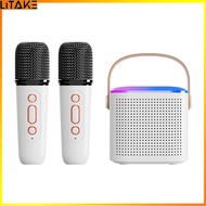 Litake Brightly Y1 Outdoor Wireless Speaker Rechargeable Speaker TF Card Player With Microphone Portable Speaker Karaoke Machine For Outdoor Indoor