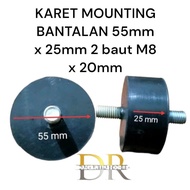 Rubber MOUNTING Bearing 55mm x 25mm 2 bolts M8