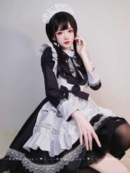 Lolita Outfit - Long Sleeve Gothic British Noble Maid Costume